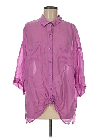 Maven West 3/4 Sleeve Button-Down Shirt (view 1)