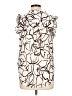 DKNY 100% Polyester Ivory Sleeveless Blouse Size L - photo 2