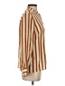 Sézane 100% Silk Stripes Brown Long Sleeve Silk Top Size EU (FR) 36 / US 4 - photo 4