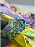 Versace Floral Yellow Short Sleeve Silk Top Size EU (IT) 44 / US 8 - photo 7
