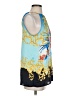 Cache 100% Polyester Blue Sleeveless Blouse Size S - photo 4