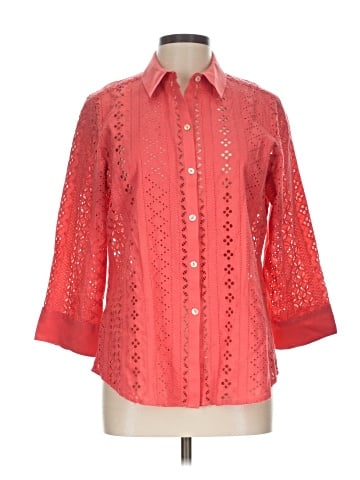 Foxcroft 3/4 Sleeve Button-Down Shirt (view 1)