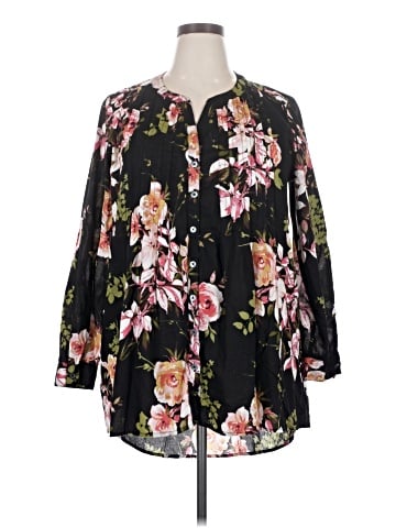 Roaman's 3/4 Sleeve Blouse (view 1)