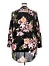 Roaman's 100% Cotton Floral Black 3/4 Sleeve Blouse Size 20w - photo 2
