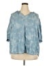 Westbound 100% Lyocell Blue 3/4 Sleeve Blouse Size 2X - photo 1