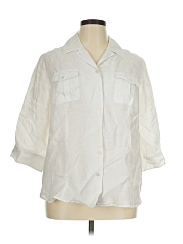Tweeds 3/4 Sleeve Button-Down Shirt (view 1)