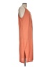 Double Zero Solid Orange Casual Dress Size L - photo 4