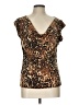 Grace Brown Sleeveless Blouse Size L - photo 1