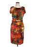 Ellen Tracy Print Orange Cocktail Dress Size 12 - photo 1