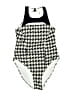 Venus Houndstooth Black One Piece Swimsuit Size 6 - photo 1
