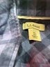 L.L.Bean 100% Cotton Checkered-gingham Blue Long Sleeve Button-Down Shirt Size XL - photo 7