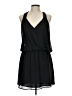 Naked Zebra 100% Polyester Solid Black Casual Dress Size L - photo 1