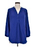 Halogen 100% Polyester Blue 3/4 Sleeve Blouse Size M - photo 1