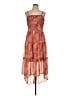 No Boundaries 100% Polyester Paisley Orange Cocktail Dress Size L - photo 1