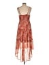 No Boundaries 100% Polyester Paisley Orange Cocktail Dress Size L - photo 2