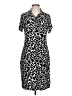En Focus Studio Animal Print Black Casual Dress Size 12 - photo 1