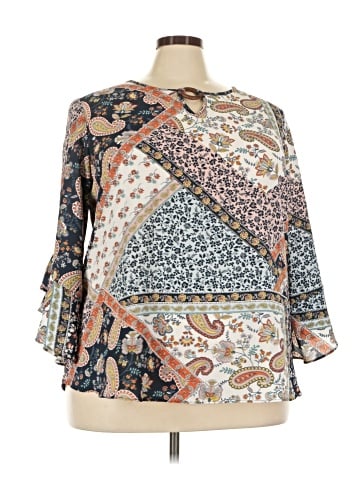 Cato 3/4 Sleeve Blouse (view 1)