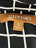 Ellen Tracy Checkered-gingham Black 3/4 Sleeve Button-Down Shirt Size L - photo 7