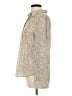 Renuar 100% Polyester Metallic Silver Long Sleeve Blouse Size L - photo 5
