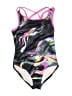 Justice Graphic Black One Piece Swimsuit Size XS (kids) - photo 1