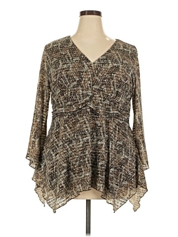 Cato 3/4 Sleeve Blouse (view 1)