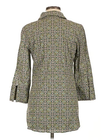 Lafayette 148 New York 3/4 Sleeve Button-Down Shirt (view 2)