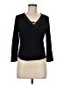 Odille Black Long Sleeve Henley Size M - photo 1