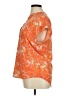 Cynthia Steffe 100% Polyester Floral Orange Short Sleeve Blouse Size XL - photo 5