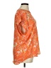 Cynthia Steffe 100% Polyester Floral Orange Short Sleeve Blouse Size XL - photo 4