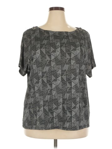 NY Collection Short Sleeve Blouse (view 1)