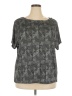 NY Collection Gray Short Sleeve Blouse Size 2X - photo 1