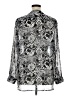 Rafaella Studio 100% Polyester Paisley Silver Long Sleeve Blouse Size XL - photo 2