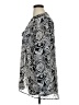 Rafaella Studio 100% Polyester Paisley Silver Long Sleeve Blouse Size XL - photo 5