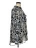 Rafaella Studio 100% Polyester Paisley Silver Long Sleeve Blouse Size XL - photo 4