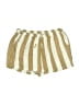 Luna 100% Viscose Stripes Gold Shorts Size 14 - photo 1