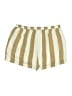 Luna 100% Viscose Stripes Gold Shorts Size 14 - photo 2