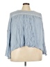 Earl Jean 100% Rayon Blue 3/4 Sleeve Blouse Size 2X - photo 1