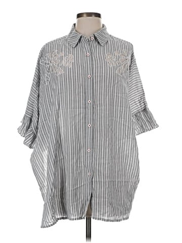 Maeve 3/4 Sleeve Button-Down Shirt (view 1)