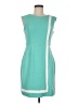 Studio One Color Block Teal Cocktail Dress Size 6 - photo 1