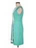 Studio One Color Block Teal Cocktail Dress Size 6 - photo 5