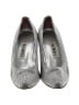 Escada Metallic Silver Heels Size 6 1/2 - photo 2