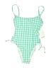 Vitamin A Checkered-gingham Green One Piece Swimsuit Size XS - photo 1