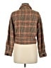 Shein 100% Polyester Plaid Brown Coat Size M (estimated) - photo 2
