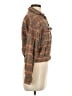 Shein 100% Polyester Plaid Brown Coat Size M (estimated) - photo 4