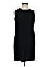Perceptions Solid Black Cocktail Dress Size 16 Petite - photo 1