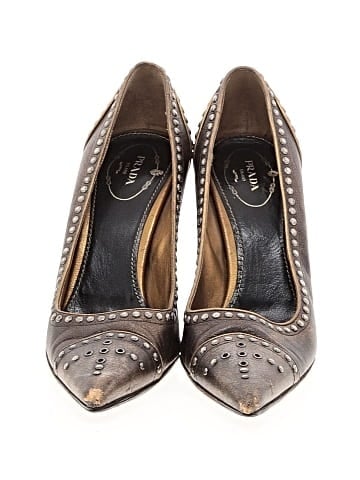 Prada Fume Stud Cammello stiletto pumps Cammelo (view 2)