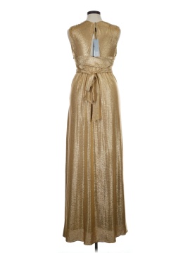formal sheer dress Ava Presley 40064 Crystal Halter Ruffle Overskirt Pageant Gown Slit collarless