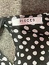 Pieces 100% Polyester Polka Dots Black Short Sleeve Blouse Size L - photo 7