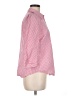 IZOD Checkered-gingham Pink 3/4 Sleeve Button-Down Shirt Size M - photo 4