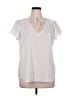 Harve Benard White Short Sleeve Blouse Size XL - photo 1